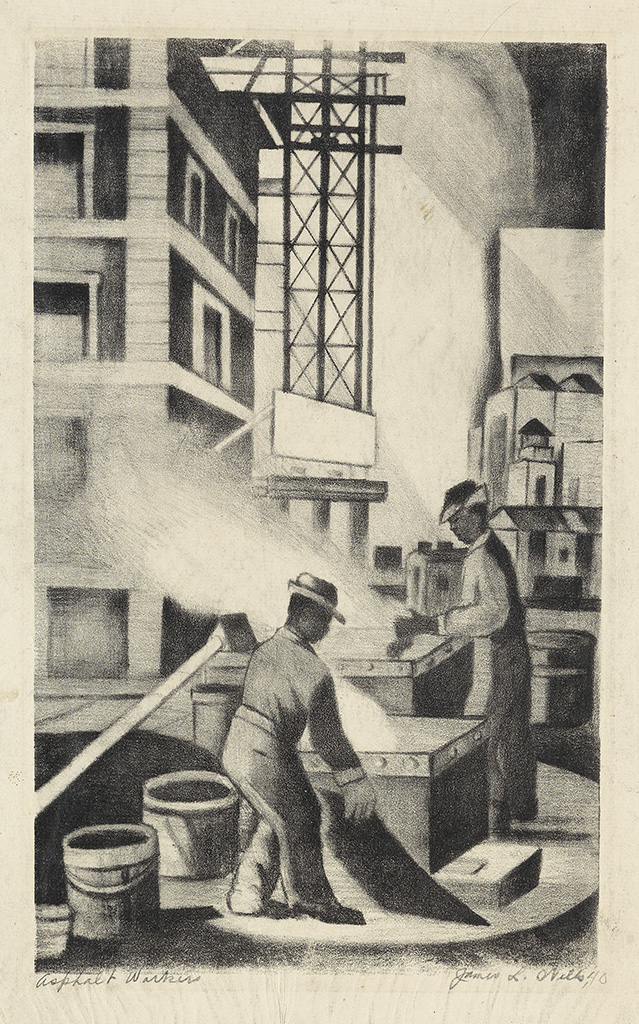 JAMES LESESNE WELLS (1902 - 1992) Asphalt Workers.